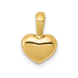 Black Bow Jewelry 14k Yellow Gold Puffed Heart Pendant, 6mm - 1 of 4