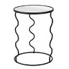 Bastia Side Table Black 24"H – Mirror Glass Round Tabletop With Powder Coated Steel Frame By Zuo Modern - 4 of 4