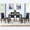 NicBex Dining Table Set for 6 Morden Kitchen Table with MDF Tabletop, Crystal Decoration and 4 PU Chairs for Dining Room - 3 of 4