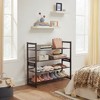 SONGMICS 2-Tier Stackable Shoe Rack - Metal Shoe Storage Shelf for Closet Entryway, Flat or Angled Shoe Organizer in Blac - 3 of 4