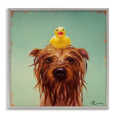 Stupell Industries Wet Dog with a Rubber Ducky, 12" x 12"