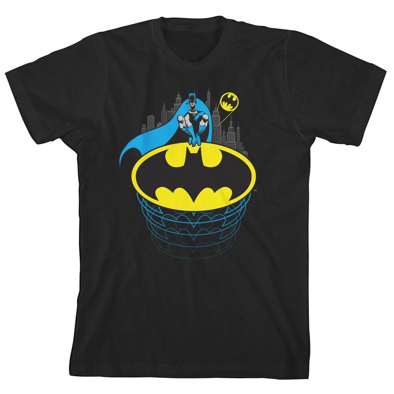 Batman Hero & Logo 4pk Crew Neck Short Sleeve Youth Boy's T-shirts, 5 of 6