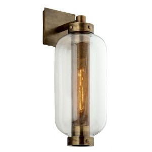 Troy Lighting Atwater 1 - Light Wall Light in  Vintage Brass Clear Shade - 1 of 1