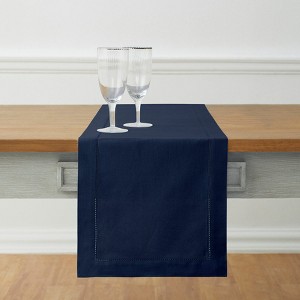 Solino Home Cotton and Linen Hemstitch Table Runner - 1 of 4