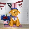 Gemmy Airdorable Airblown Inflatable Patriotic Dog, 2 ft Tall, Orange - 4 of 4