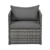 WestinTrends 4-Piece Wicker Outdoor Patio Conversation Set with Coffee Table, Gray/Gray - 4 of 4