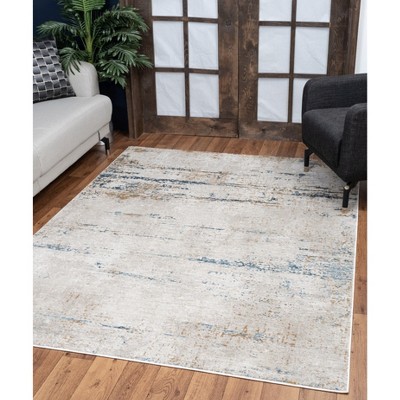 Ivory 7'10" x 10'3" Area Rug ¨C Soft, Non-Shedding, Stain Resistant Carpet for Living Room, Bedroom & Dining Room - Nertpow
