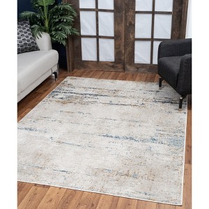 Ivory 7'10" x 10'3" Area Rug ¨C Soft, Non-Shedding, Stain Resistant Carpet for Living Room, Bedroom & Dining Room - Nertpow - 1 of 4