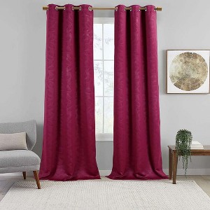 Egyptian Linens Virginia Blackout Weave Grommet Curtain Panels (Set of 2) - 1 of 4
