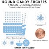 Big Dot of Happiness Blue Snowflakes - Winter Holiday Party Small Round Candy Stickers - Party Favor Labels - 324 Count - 3 of 4