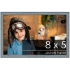PosterPalooza | Photo Size Textured Blue Picture Frame - UV Acrylic, Foam Board Backing, Hanging Hardware - 2 of 4