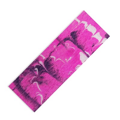 Sunshinecanteen Marble Tie Dye Bright Pink (6mm) 24" x 70" Yoga Mat - Society6