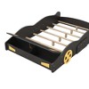 Okak Full Platform Bed Frame with Wheels and Storage Race Car-Shaped  Bed with Rails for Kids Noise-Free Strong Wood Slats Easy Assembly, Black - 4 of 4