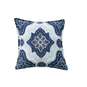 carol & frank 20" x 20" William Indigo Blue and Surf Pillow - 1 of 4
