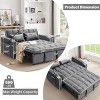 SEVOBAL Foldable Futon Sofa Bed Multi-Functional Pullout Sofa Bed Modern Sofa Velvet Pull-Out Bed Adjustable Back, Gray, 46.61"*38.42"*14.63" - 2 of 4