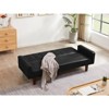 DOMETOUR PU Leather Sofa for Living Room Furniture, Sofa Bed Adjustable Backrest Loveseat Convertible Sofa Sleeper Couch - image 2 of 4