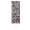 HomeRoots 10' Ivory Blue And Burnt Orange Floral Runner Rug With Fringe - 3 of 3