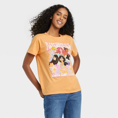 Women's Disney Princess Kindness Short Sleeve Graphic T-Shirt - Yellow