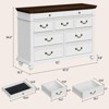 Farmhouse 9 Drawers Dresser for Bedroom, 47" Wide Wood Rustic Chest of 9 Drawers with Metal Handles - 2 of 4