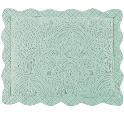 Collections Etc Luxe Textured Diamond Design Scalloped Edge Pillow Sham