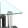 GlasFlength Living Room Modern Minimalist End Tables, Stylish and Fashion, Space Saving for Small Homes Spaces, Black,17.72”*17.72”*20.08" - 3 of 4