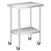 Stainless Steel Storage Table with Gloves, Cloth, Full Stainless Steel Work Table, Heavy Duty Durable Metal Storage, Food Prep Table - 4 of 4