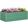 Okak Raised Garden Bed with Drainage 47.25/70.75 Inch Galvanized Planter Stand for Vegetables, Herbs - 2 of 4