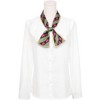 INSPIRE CHIC Women's Heart Contrast Color Striped Skinny Long Hair Ribbon Handbag Handle Wrap Scarves - 2 of 4