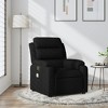 vidaXL Black Fabric Massage Recliner Chair - Manual Reclining Armchair with 6-Point Vibration for Living Room, Comfortable Seating with Side Pocket - 2 of 4