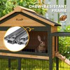 PawHut Rabbit Hutch Outdoor, 85" Large Bunny Cage with Steel Run, Removable Plastic Tray, Asphalt Roof, Ramp, for 2-3 Rabbits, Guinea Pigs - 4 of 4