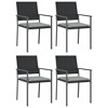 vidaXL Garden Dining Set Black, Light Grey - 4 of 4