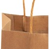 Juvale 24 Pack Medium Kraft Paper Gift Bags with Handles for Party Favors, Bulk Retail Shopping Merchandise Bags, Brown 8x10 in - 4 of 4