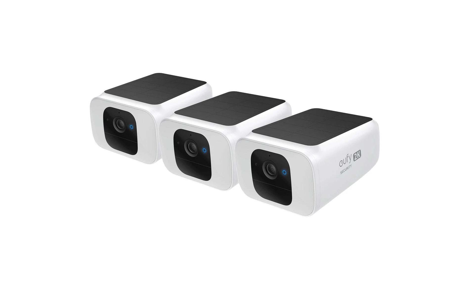 eufy 3-Pack S230 SoloCam S40 (Renewed), Solar-Powered, Wireless Outdoor Security Camera, Battery Camera, 2K Resolution, Night Vision, No Monthly Fee