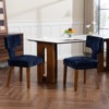 Lyngins Modern Dining Chairs with Curved Backrest,Upholstered Kitchen Chairs Set of 2 with Wood Legs,Liene Chairs for Dining Room,Kitchen - 2 of 4