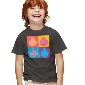 Easter In Squares In Four Colors Kids T-Shirt For Youth Charcoal - 1 of 4