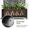 Lirago Metal Planter Box privacy screen Garden Bed with Trellis and Wheels - Black- 6 ft. H x 3 ft. W - 4 of 4
