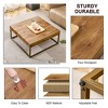 31.5" Coffee Table, Rectangular Retro Dining Table With Metal Legs And MDF Desktop Mid Century Side End Table, Wood - 3 of 4