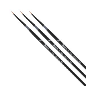 Creative Mark Beste Golden Taklon Round #5x0 Pack of 3 Artist Brushes, Professional Watercolor Brushes, For Acrylic Painting, Short Handle, Sharp - 1 of 4