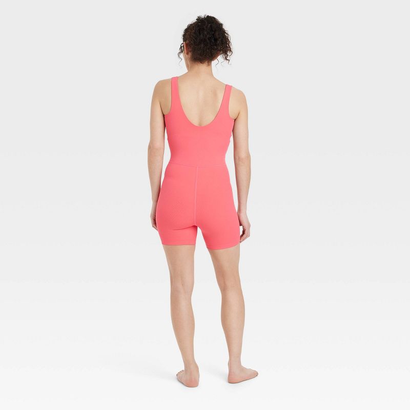 Women's Brushed Sculpt Rib Short Active Bodysuit - All In Motion™, 2 of 6