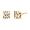 Silver 1/5 Cttw Round Near Colorless Diamond Miracle-Set Stud Earrings - 4 of 4