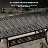 Mondawe Extendable Rectangular Aluminum Outdoor Dining Table with Umbrella Hole, Black - 3 of 4