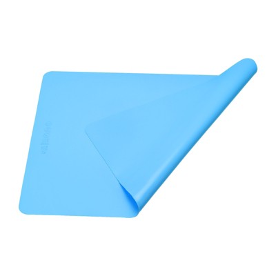 Unique Bargains Kitchen Reusable Non-Stick Heat Resistant Silicone Placemats Baking Mats Blue 2 Pcs