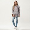 Anna-Kaci Women's Long Sleeve Plaid Button-Up Shirt with Chest Pockets - 4 of 4