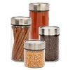 Honey-Can-Do 4pc Date Dial Jar Set: Glass Kitchen Storage Jars with Stainless Steel Lids, Clear, Food Container Set - 2 of 4