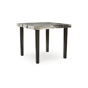 Signature Design by Ashley Zendalia Square Counter Height Dining Table - Dark Brown & Beige Faux Marble Top, Seats 4 - 1 of 4