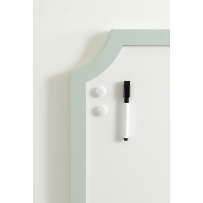 Holbrook Green Magnetic Dry Erase Board with Marker and Magnets