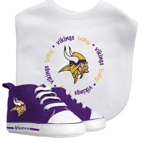 Baby Fanatic 2 Piece Bid And Shoes - Nfl Minnesota Vikings - White