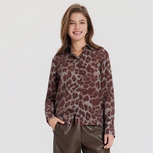 Women's Long Sleeve Collared Blouse - A New Day™ - 1 of 4
