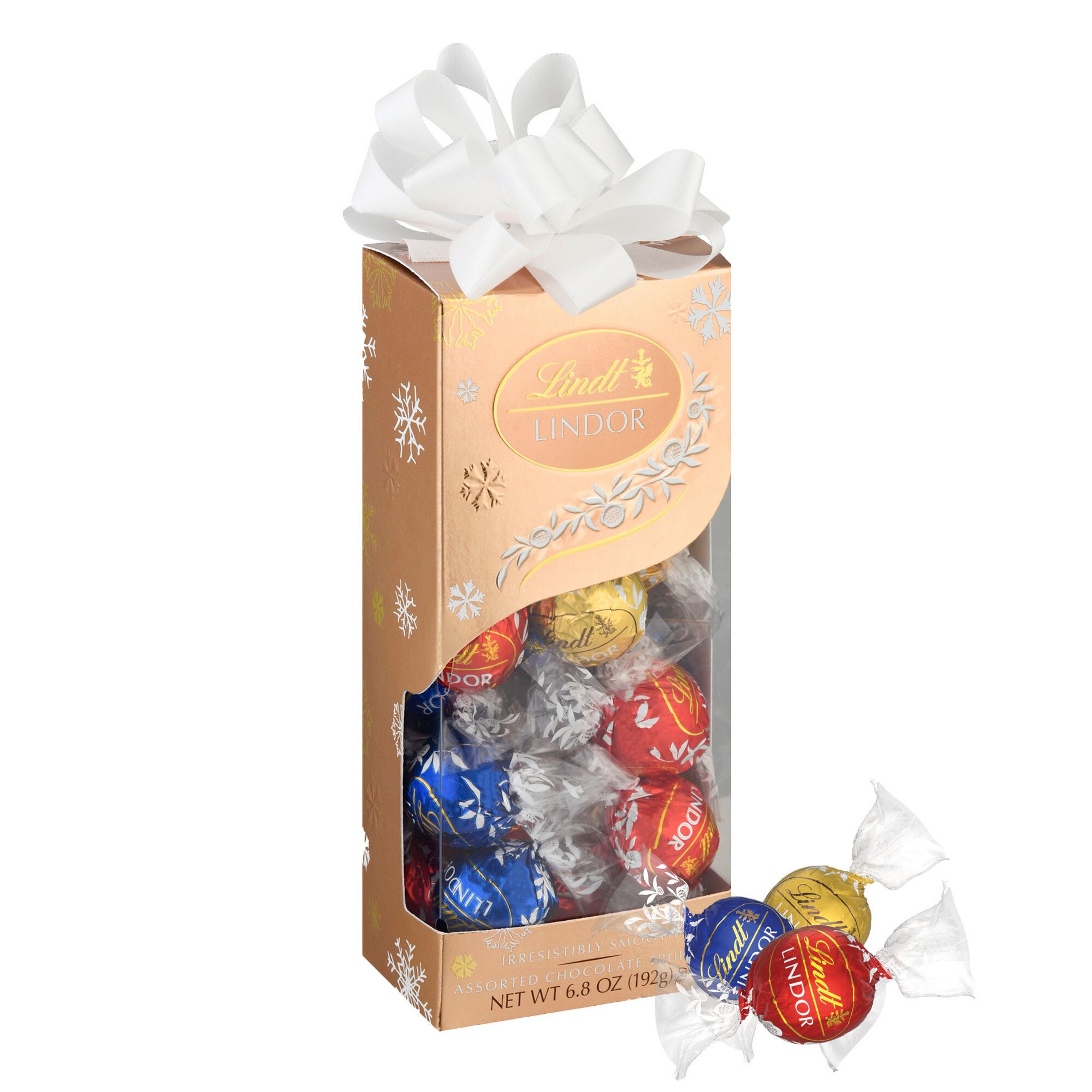 Lindt LINDOR Christmas Assorted Chocolate Candy Truffles Traditions Gift Box - 6.8oz