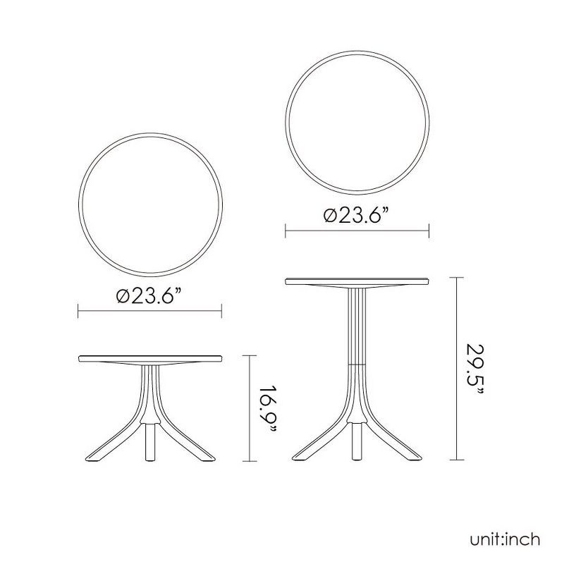 Lagoon Seattle 2-In-1 Round Outdoor Table, 5 of 6